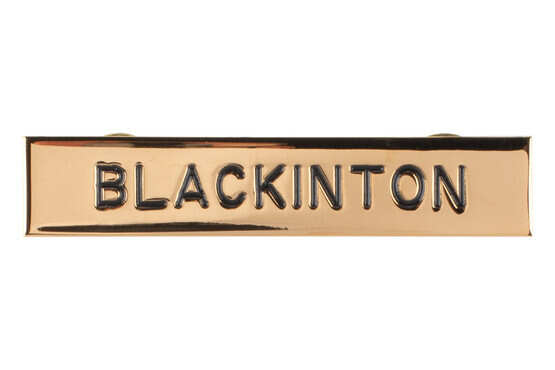 blackinton quality namear in brushed gold-x